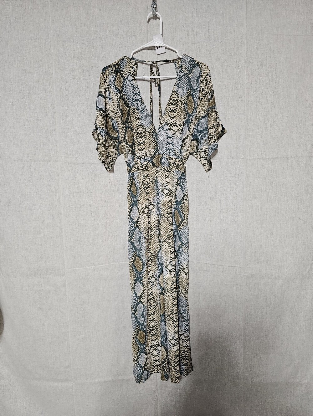 Buddy Love Snake Print Maxi Dress - Blue/Tan